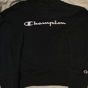Champion Black Pullover with Logo